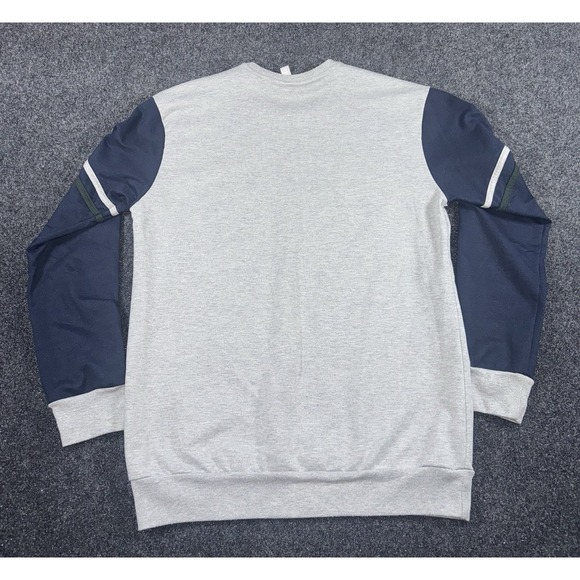 Stanford Graphic Crewneck Sweatshirt Gray Blue Sleeves EST.83 BZ Size Small - Picture 4 of 7